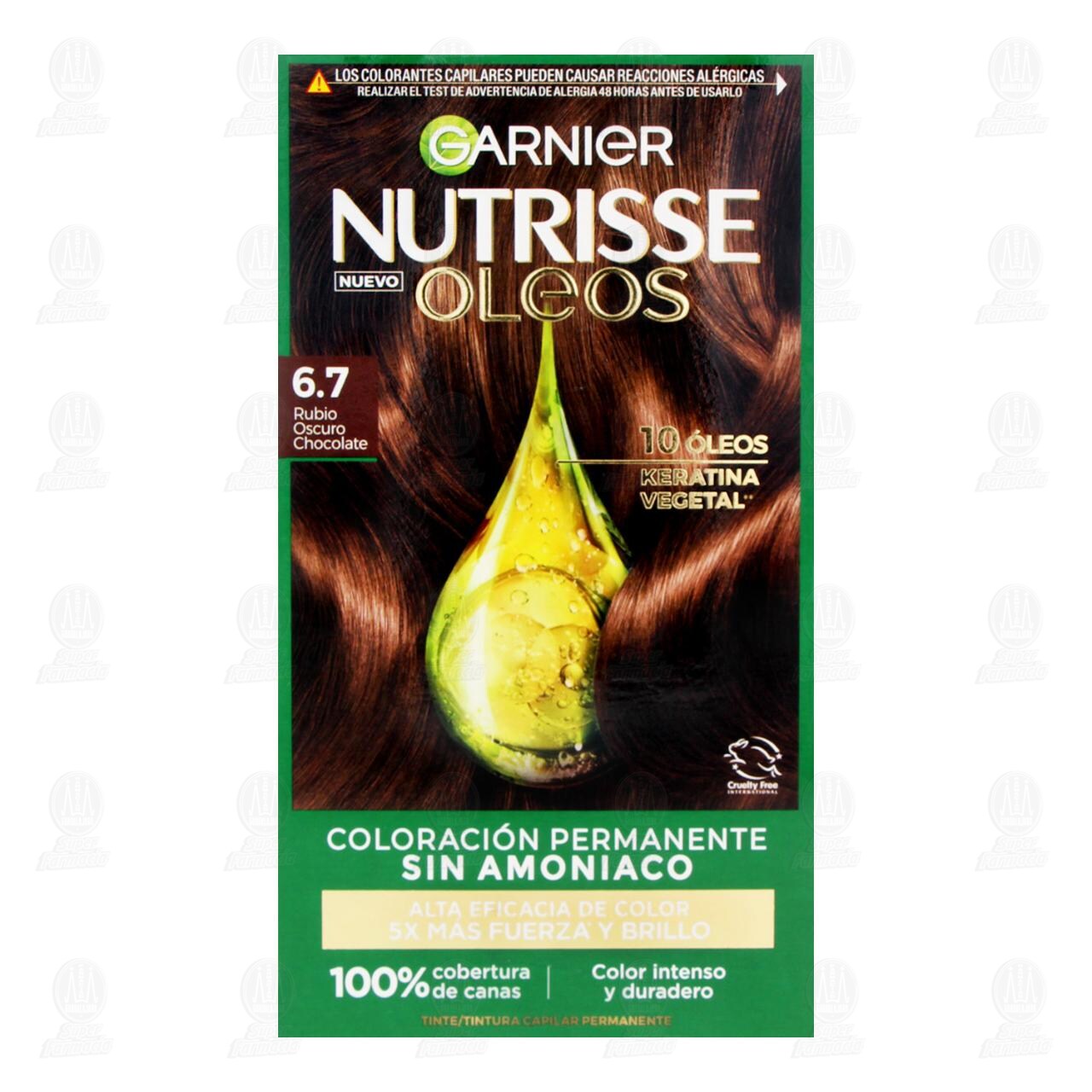 Tinte Garnier Nutrisse Oleos Color Rubio Oscuro Chocolate (6.7), 1 pz. image number 1