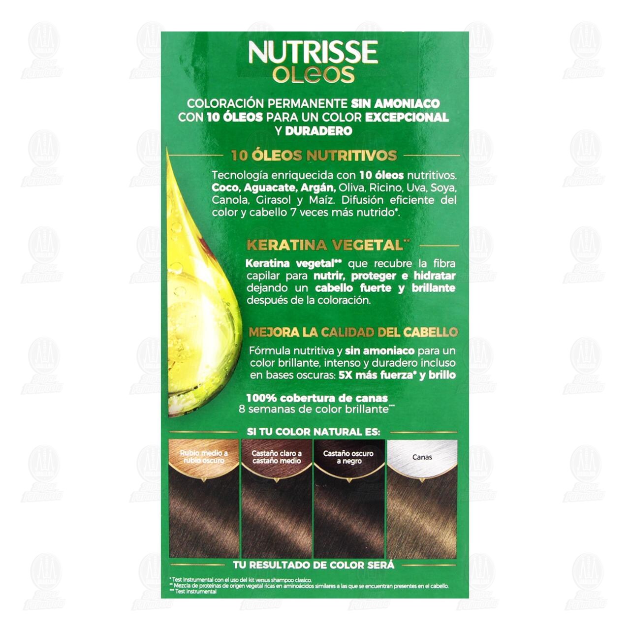 Tinte Garnier Nutrisse Oleos Color Casta&ntilde;o Claro (5.0), 1 pz. image number 2