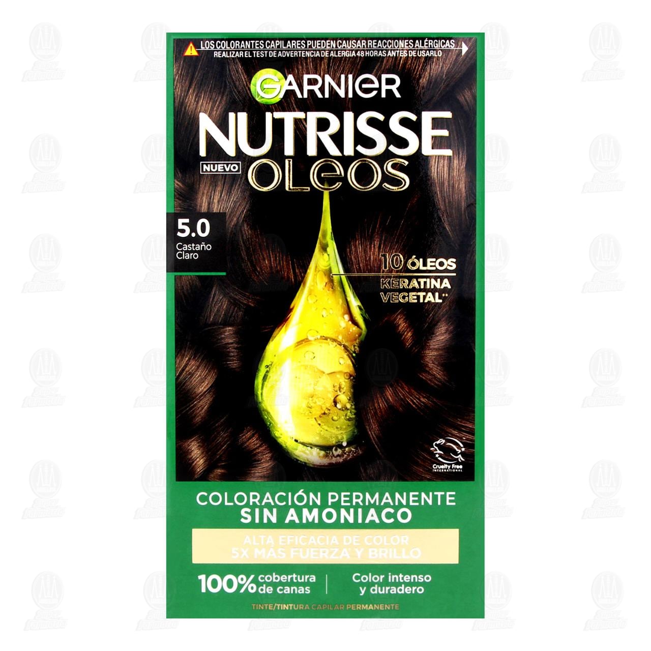 Tinte Garnier Nutrisse Oleos Color Casta&ntilde;o Claro (5.0), 1 pz. image number 1