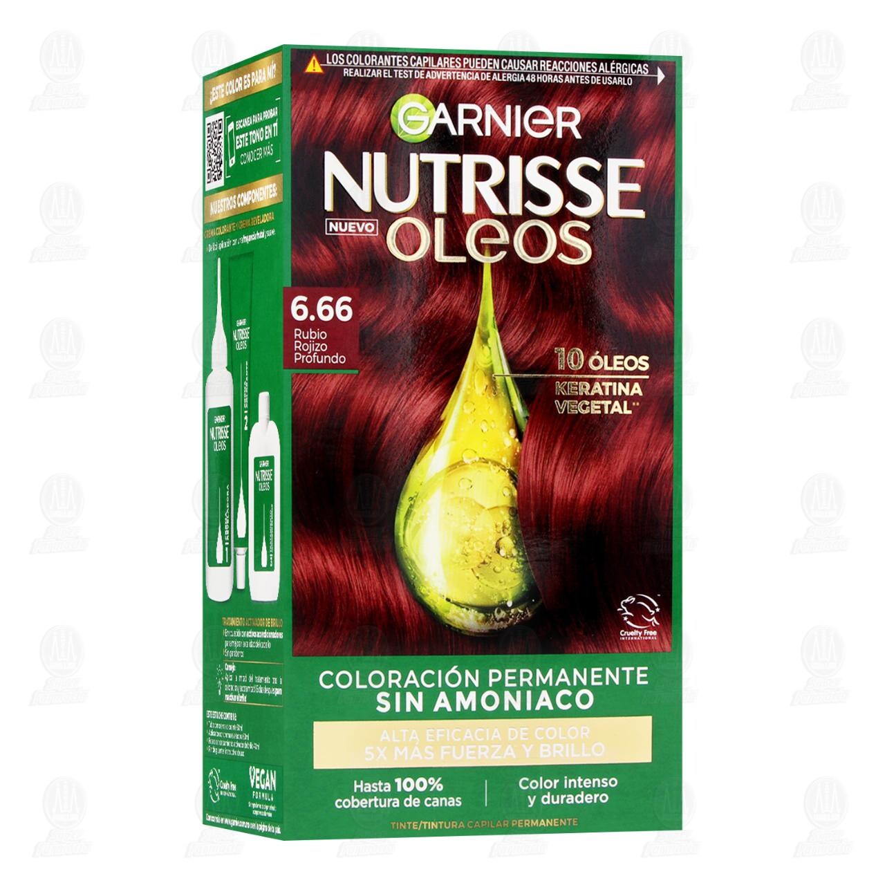 Tinte Garnier Nutrisse Oleos Color Rubio Rojizo Profundo (6.66), 1 pz. image number 0