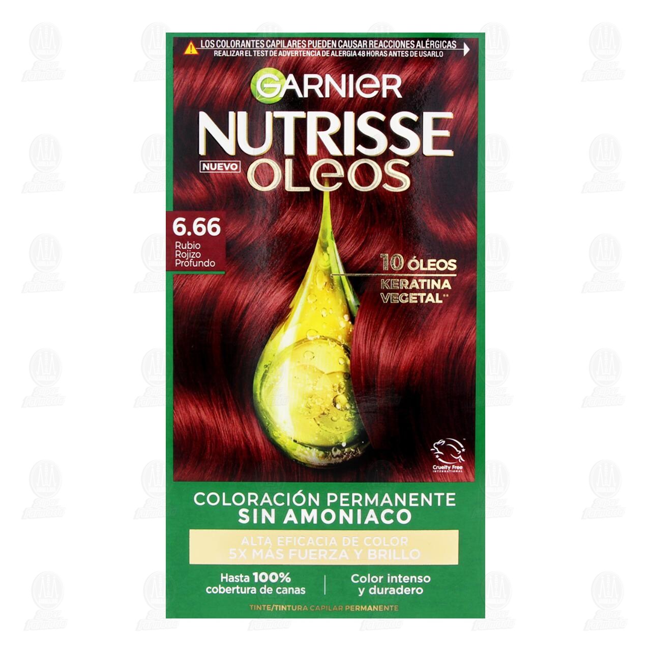 Tinte Garnier Nutrisse Oleos Color Rubio Rojizo Profundo (6.66), 1 pz. image number 1