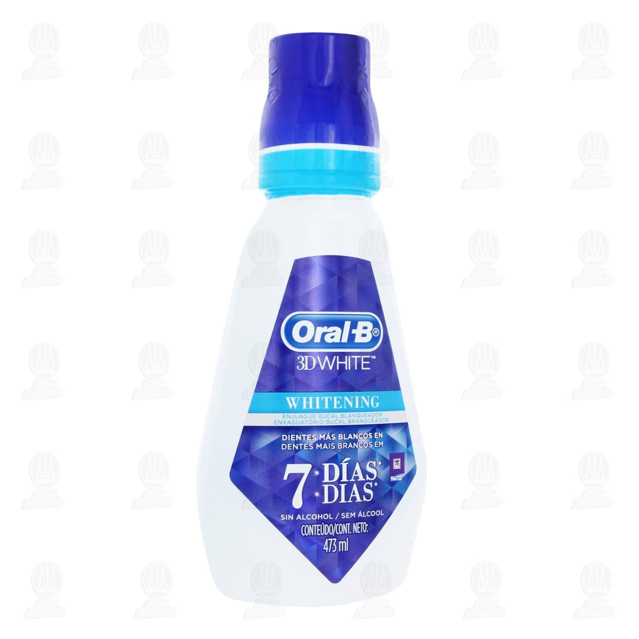 Imagen para Enjuague Bucal Oral-B 3D White Whitening Sin Alcohol, 237 ml.