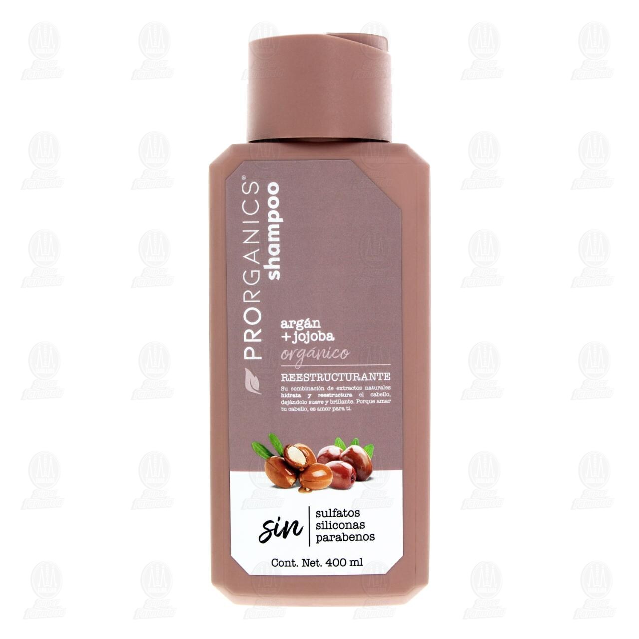 Shampoo Prorganics Reestructurante Arg&aacute;n + Jojoba, 400 ml. image number 1