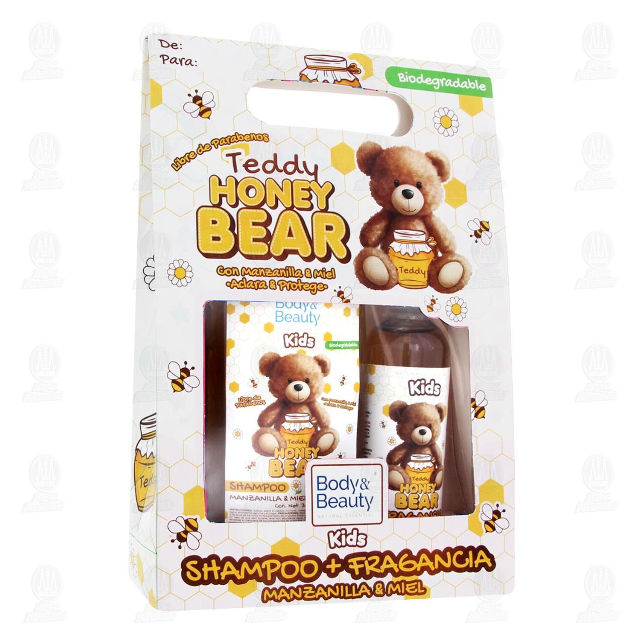 Set Body & Beauty Naturals Essential Teddy Honey Bear con Manzanilla y Miel 1 Shampoo + 1 Fragancia, 2 pzas.