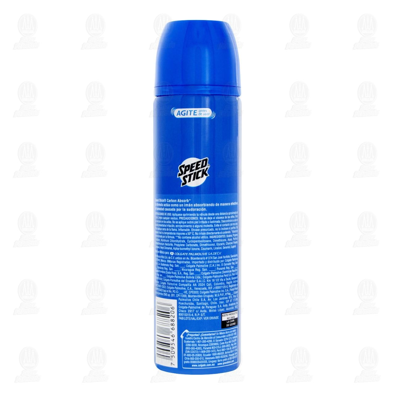 Antitranspirante Speed Stick Carbon Absorb en Aerosol, 150 ml. image number 2
