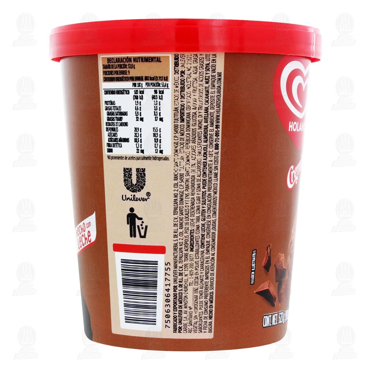 Helado Holanda Cremissimo Chocolate, 900 ml. image number 2