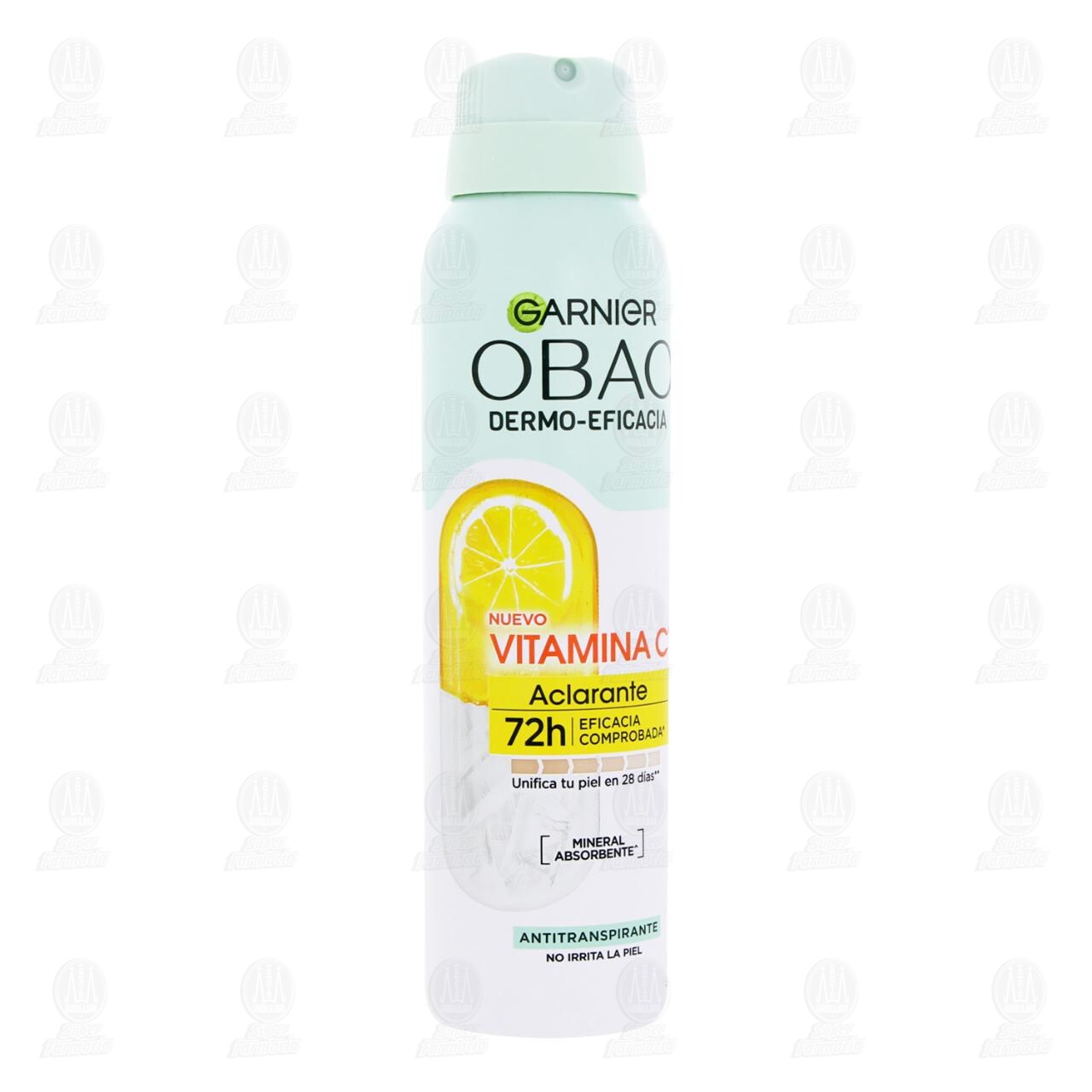Antitranspirante Obao Dermo-Eficacia Vitamina C Aclarante en Aerosol, 150 mililitros.