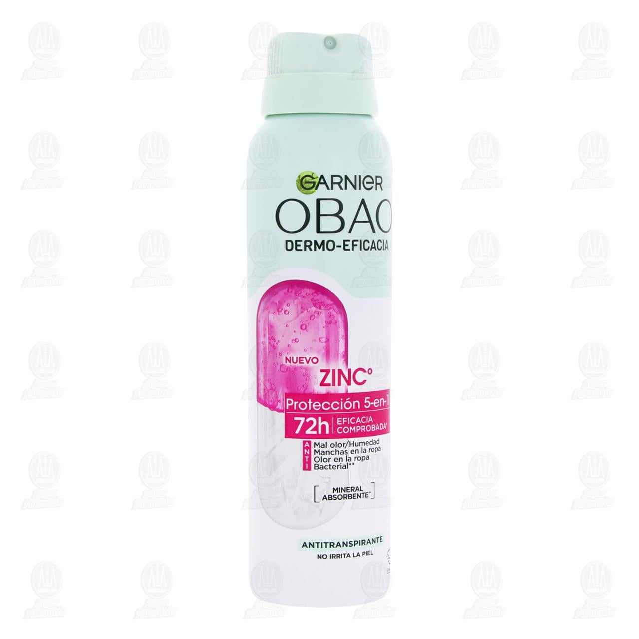 Imagen para Antitranspirante Obao Dermo Eficacia Zinc Protección 5 en 1 en Aerosol, 150 mililitros.