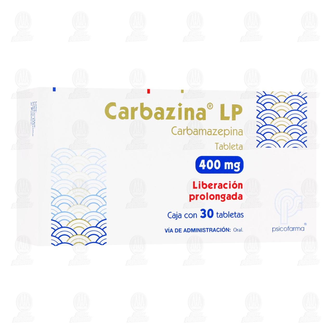 Carbazina LP 400 mg, 30 Tabletas. image number 0