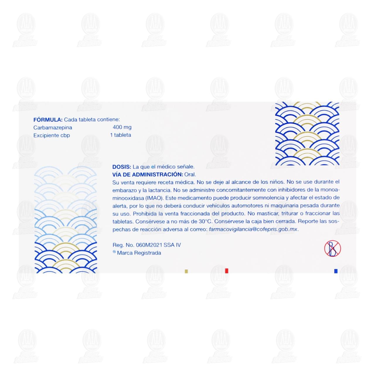 Carbazina LP 400 mg, 30 Tabletas. image number 2
