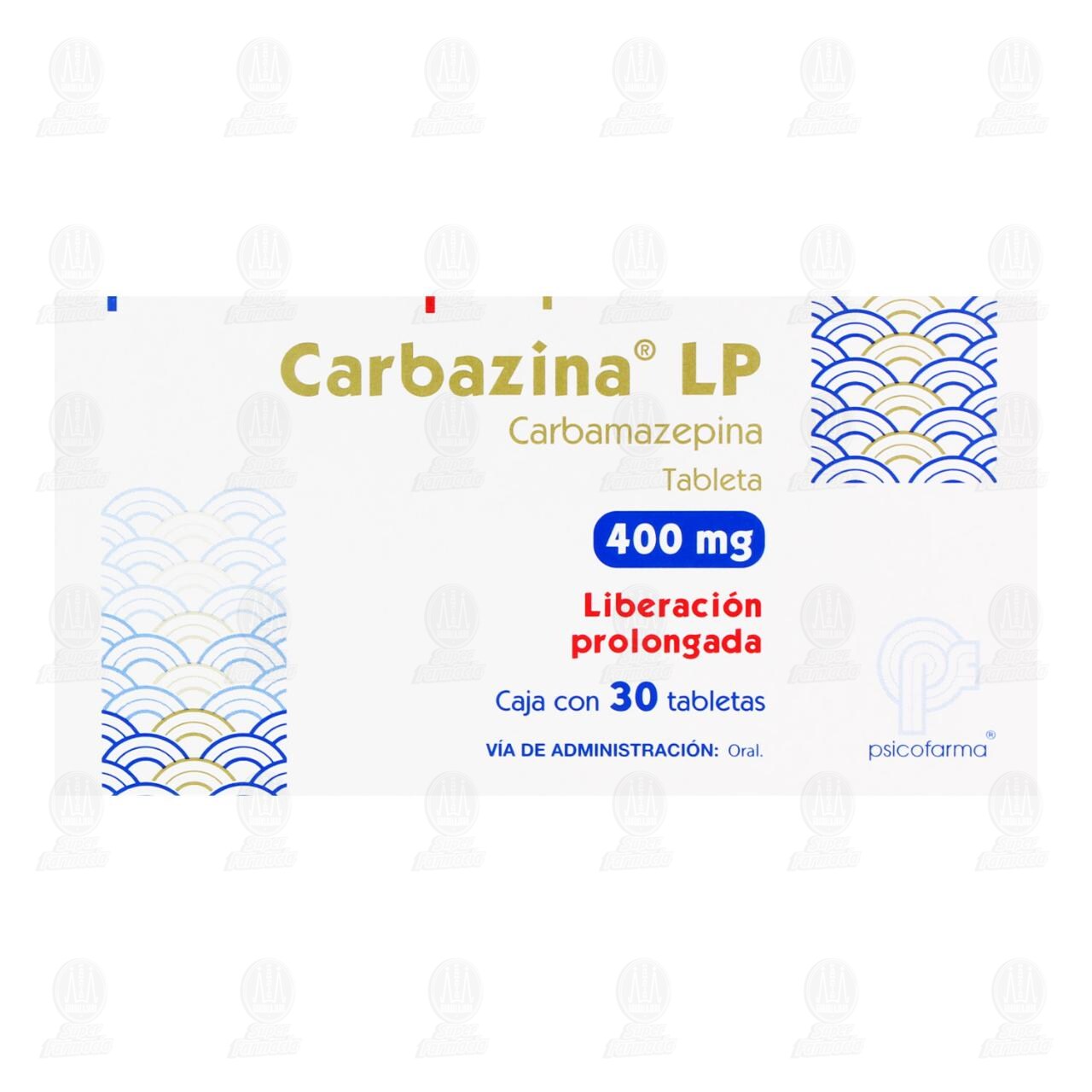 Carbazina LP 400 mg, 30 Tabletas. image number 1