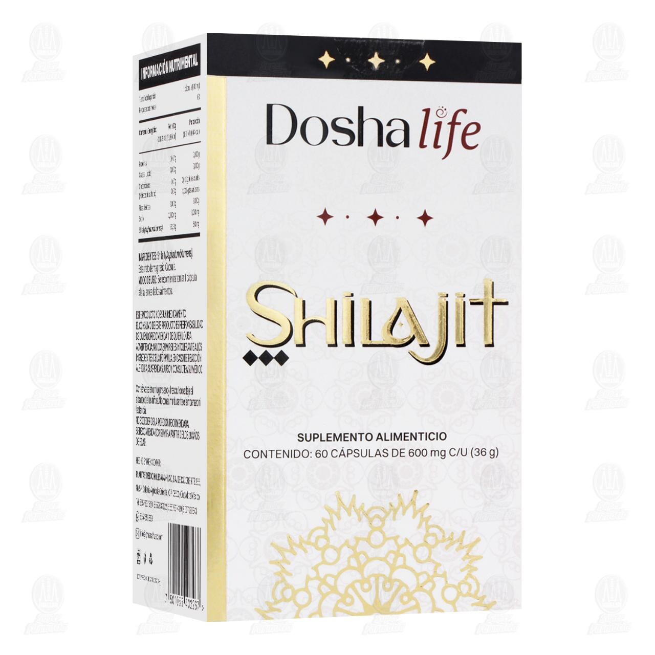 Suplemento Alimenticio Dosha Life Shilajit 600 mg, 60 C&aacute;psulas. image number 0