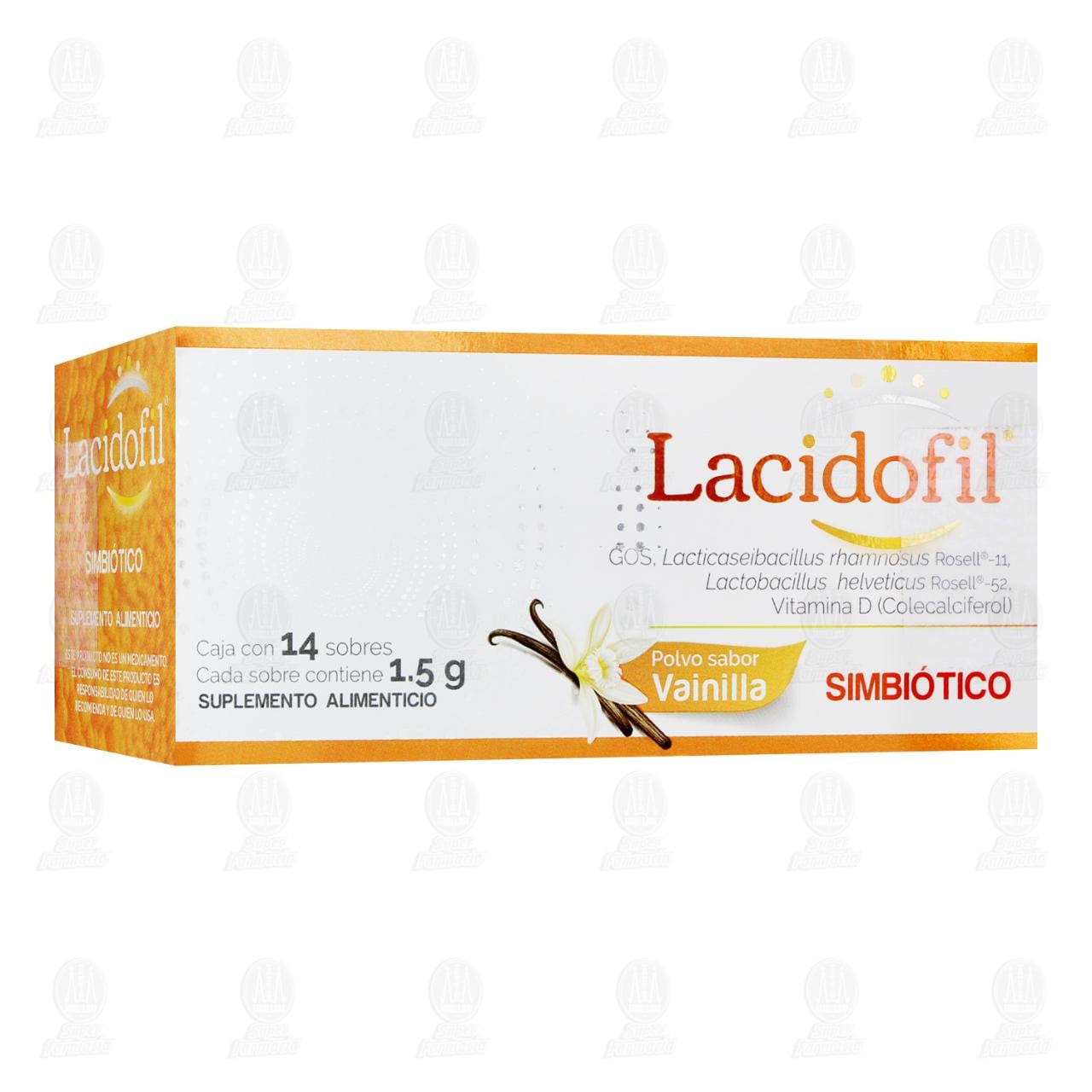 Imagen para Suplemento Alimenticio Lacidofil en Polvo Sabor Vainilla, 14 sobres.