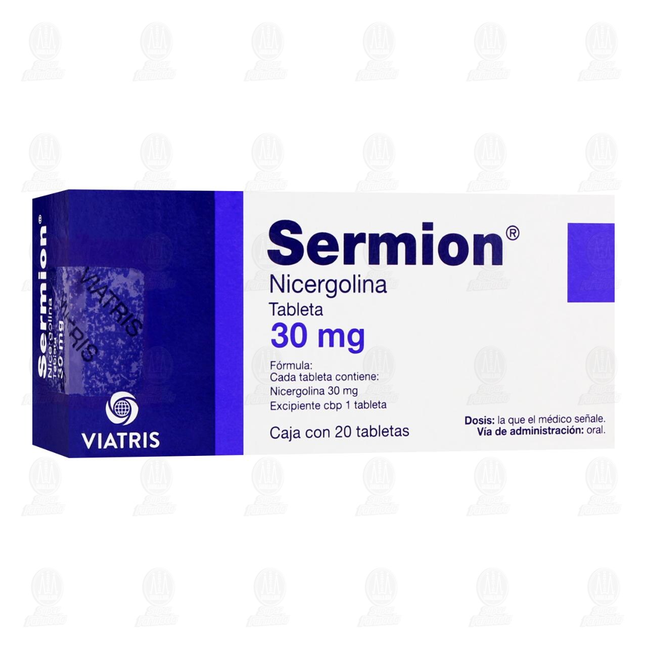 Sermion 30 mg, 20 Tabletas. image number 0