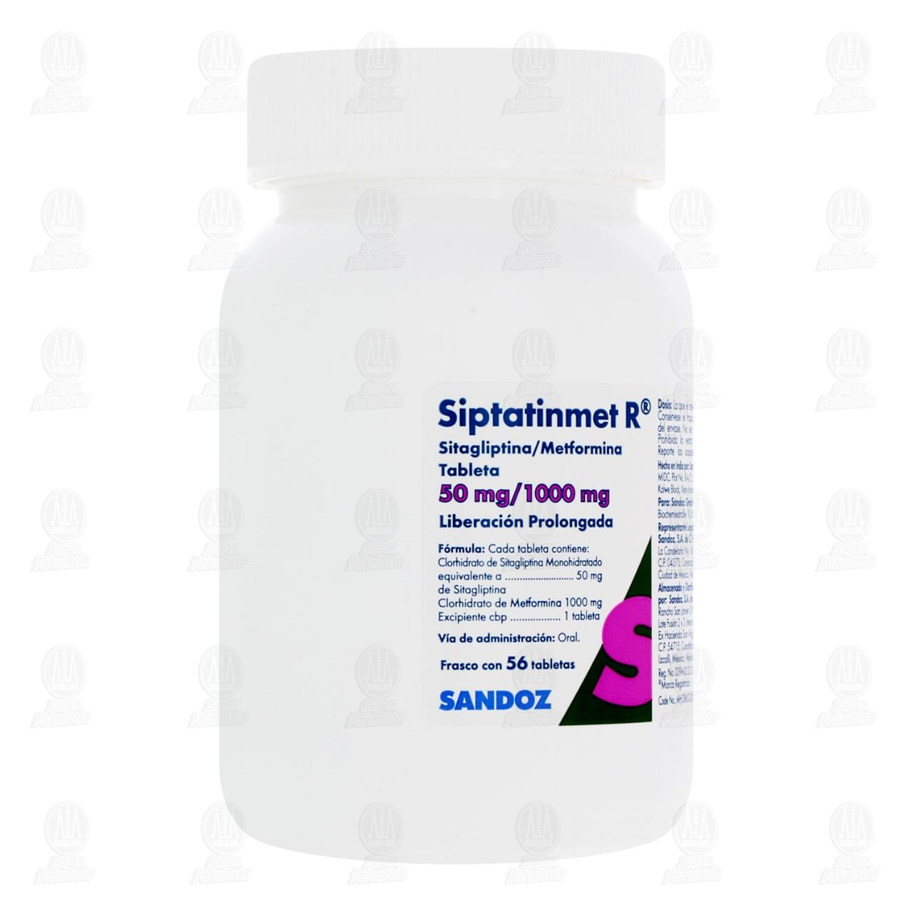 Siptatinmet R 50mg/1000mg, 56 Tabletas. image number 0