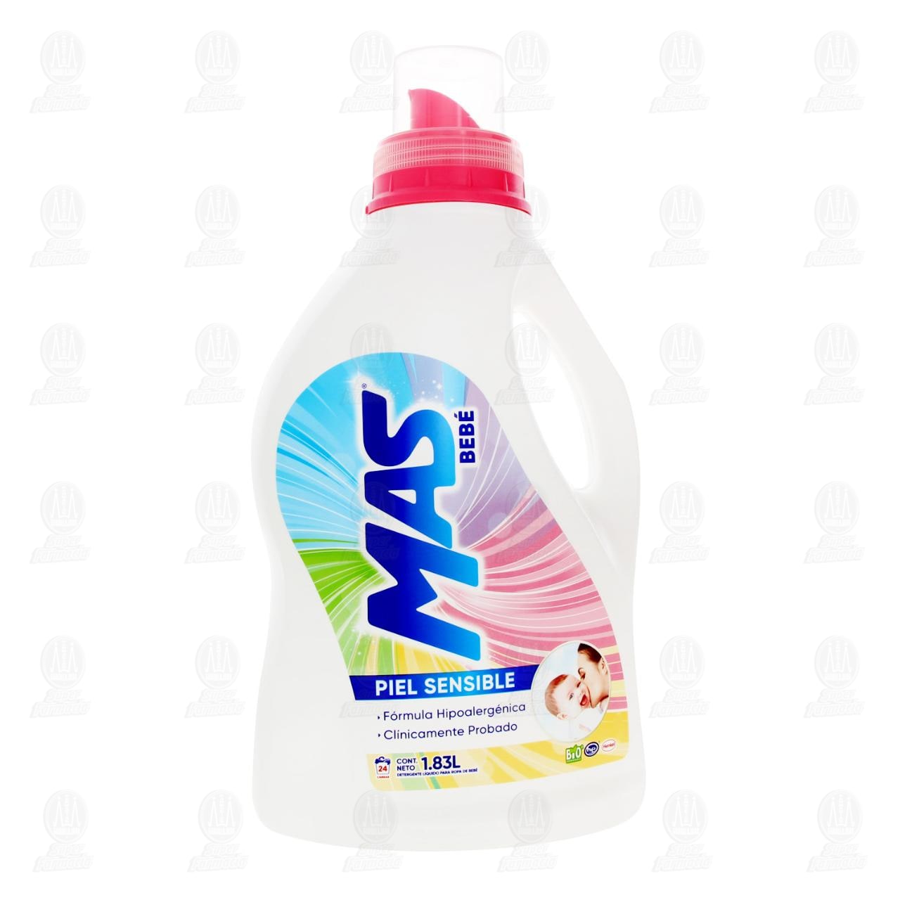 Imagen para Detergente Líquido Mas Bebé Piel Sensible, 1.83 l.