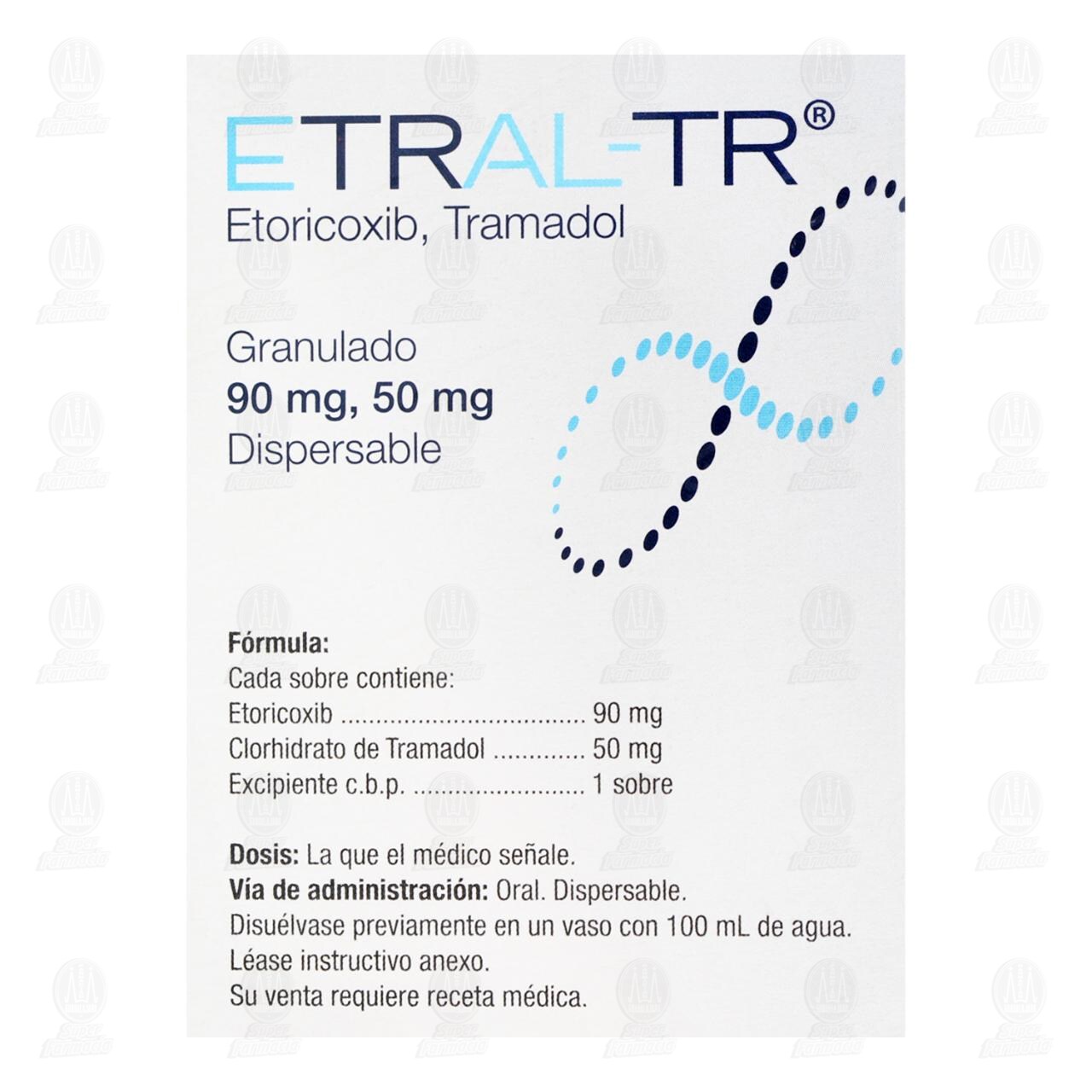 Etral-TR 90mg/50mg, 7 sobres. image number 2