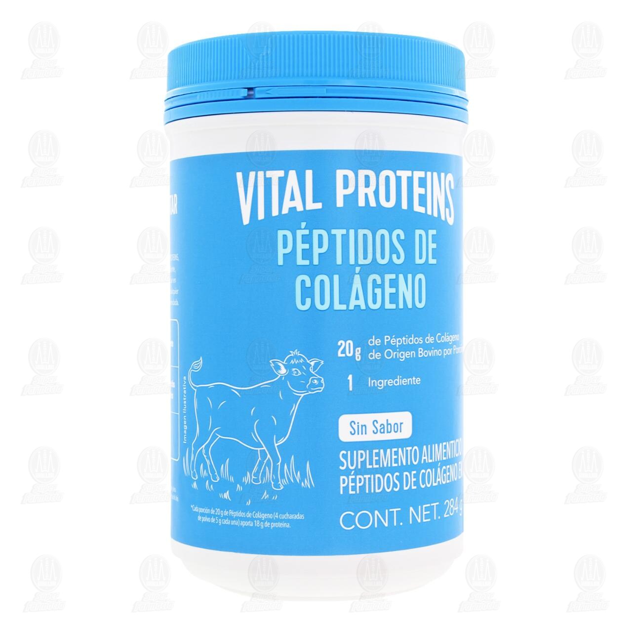 Suplemento Alimenticio Vital Proteins P&eacute;ptidos de Col&aacute;geno sin Sabor, 284 gr.