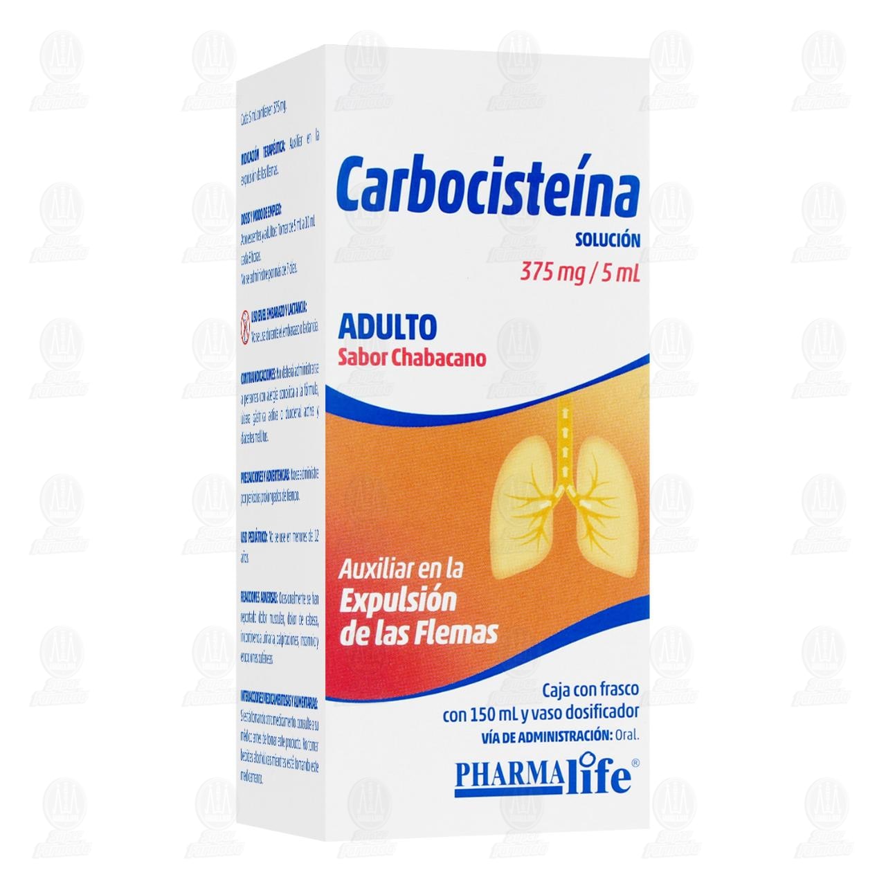 Carbociste&iacute;na Soluci&oacute;n 375mg/5ml, 150 ml Pharmalife. image number 0