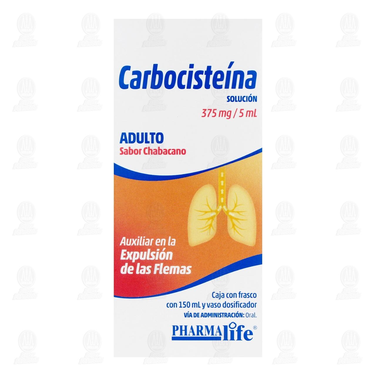 Carbociste&iacute;na Soluci&oacute;n 375mg/5ml, 150 ml Pharmalife. image number 1