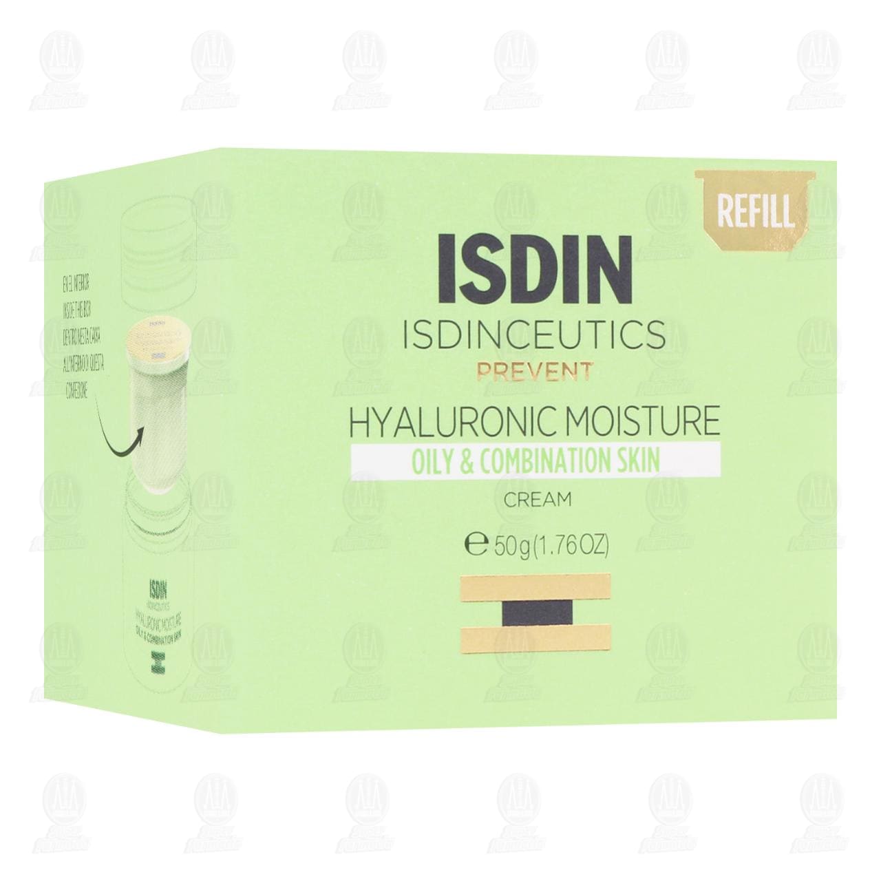 Imagen para Isdin Prevent Hyaluronic Moisture Cream Oily & Combinatión Skin Refill, 50 gr.