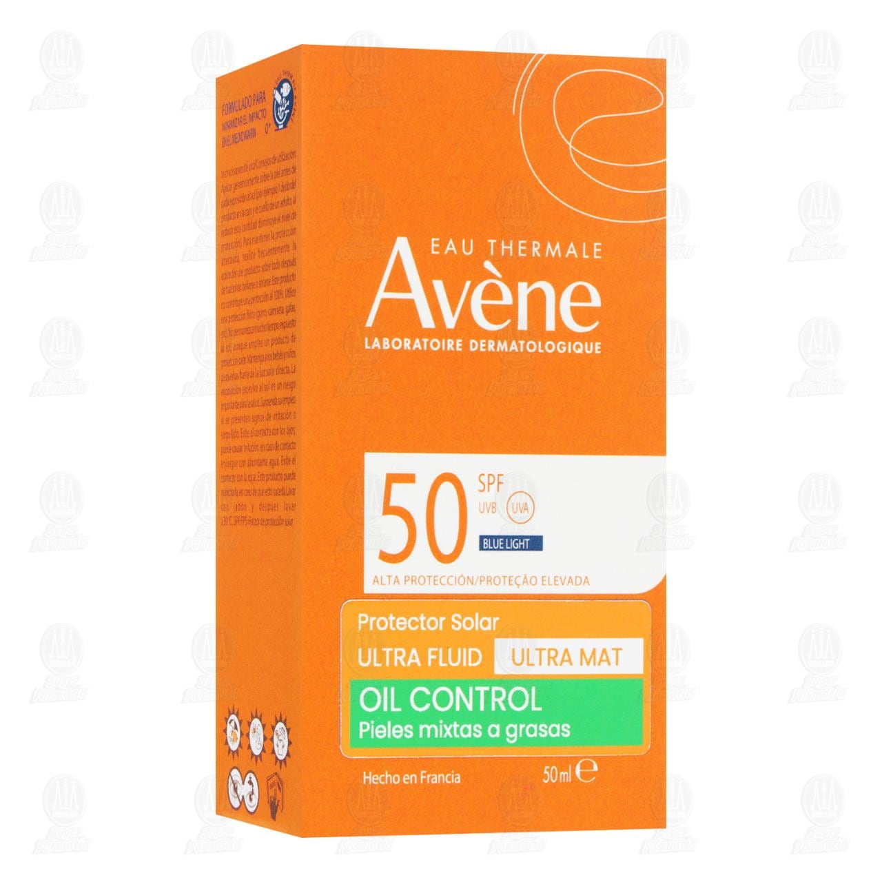 Imagen para Protector Solar Avène 50 SPF+ Ultra Fluid Ultra Mat Oil Control Pieles Mixtas a Grasas, 50 ml.