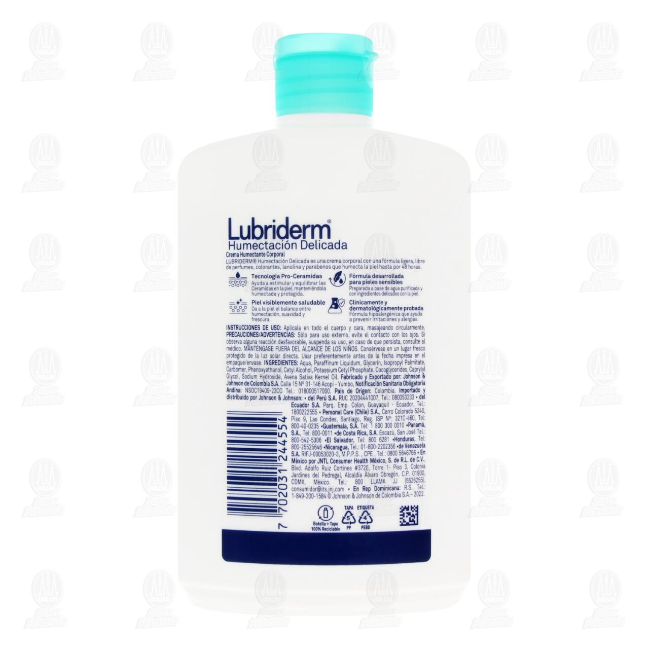 Crema Corporal Lubriderm Humectaci&oacute;n Delicada, 400 ml. image number 2