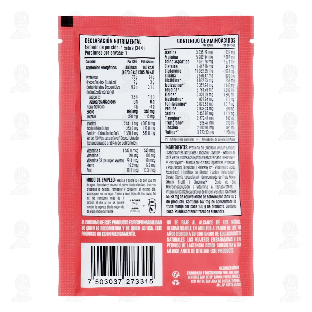 Suplemento Alimenticio Birdman Fitmingo Sabor Vainilla, 34 gr. image number 1