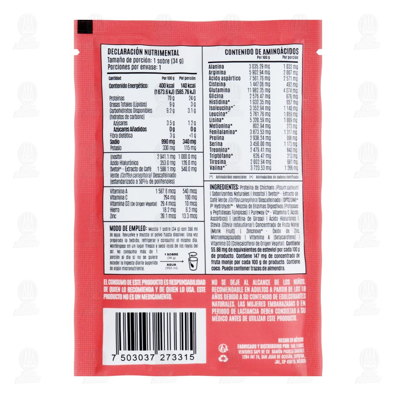 Suplemento Alimenticio Birdman Fitmingo Sabor Vainilla, 34 gr. image number 1