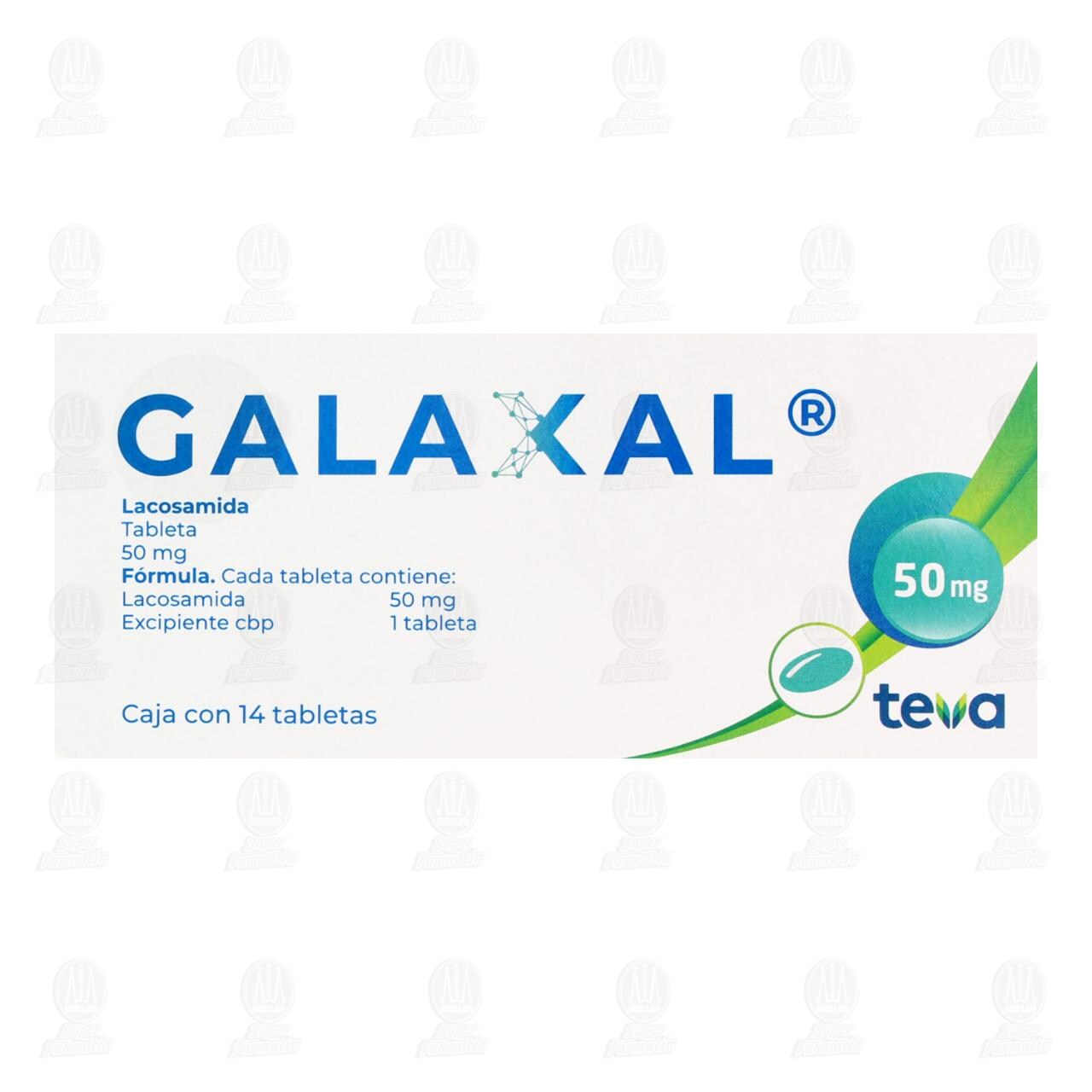 Galaxal 50 mg, 14 Tabletas. image number 2