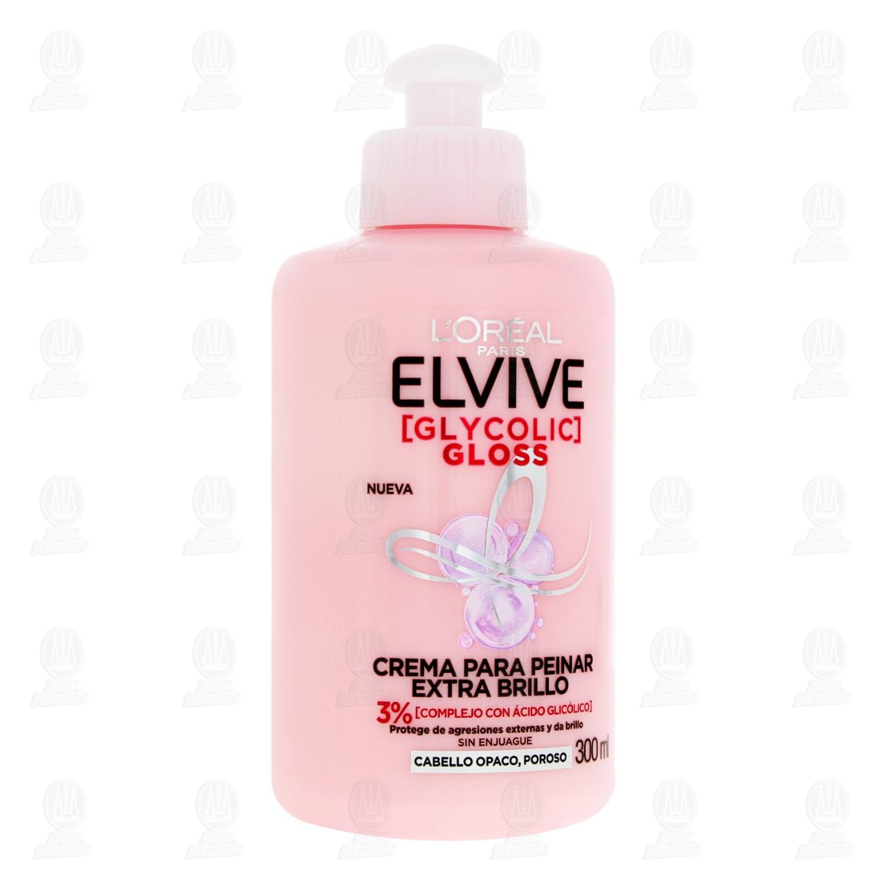 Imagen para Crema para Peinar Elvive Glycolic Gloss, 300 ml.
