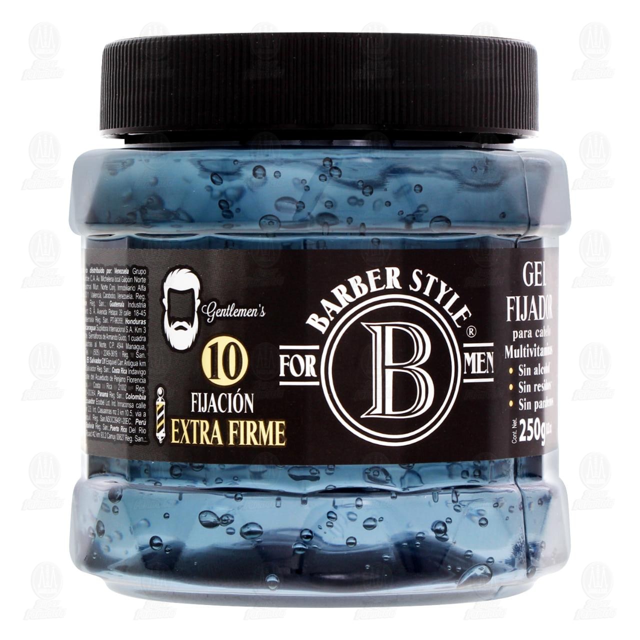 Gel Fijador Barber Style para Cabello Fijaci&oacute;n Extra-Firme, 250 gr.