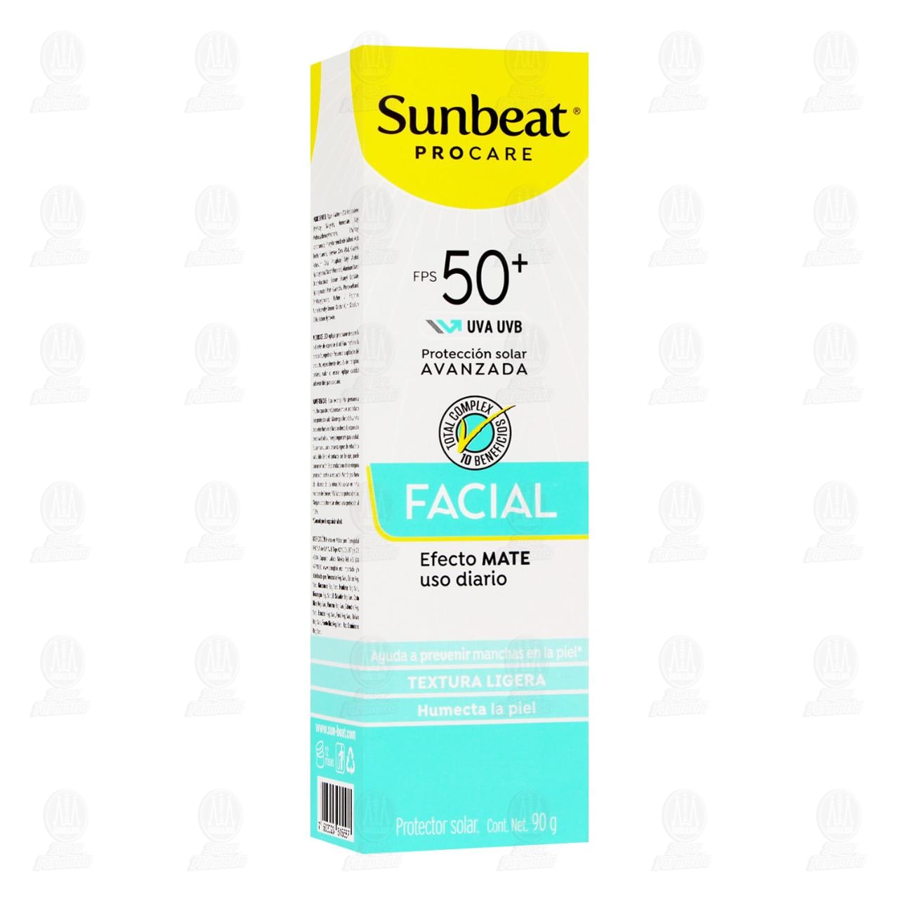 Imagen para Protector Solar Facial Sunbeat Procare FPS50+ Efecto Mate, 90 gr.