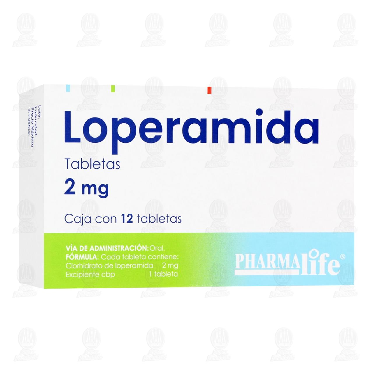 Imagen para Loperamida 2 mg, 12 Tabletas Pharmalife.