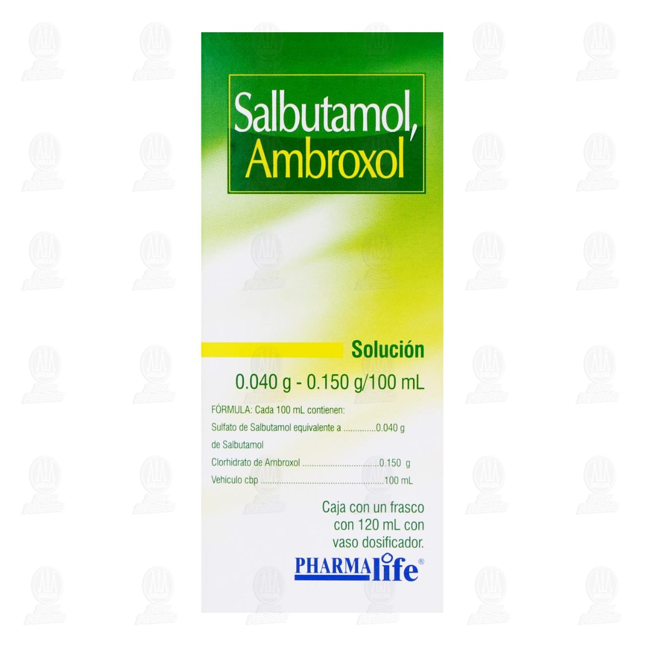 Salbutamol Ambroxol 0.040gr/0.150gr/100ml, 120 ml Pharmalife. image number 2