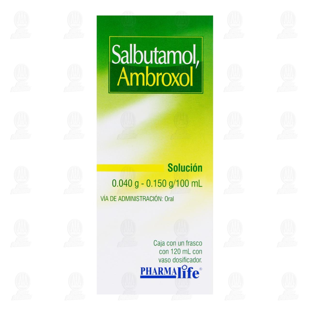 Salbutamol Ambroxol 0.040gr/0.150gr/100ml, 120 ml Pharmalife. image number 1