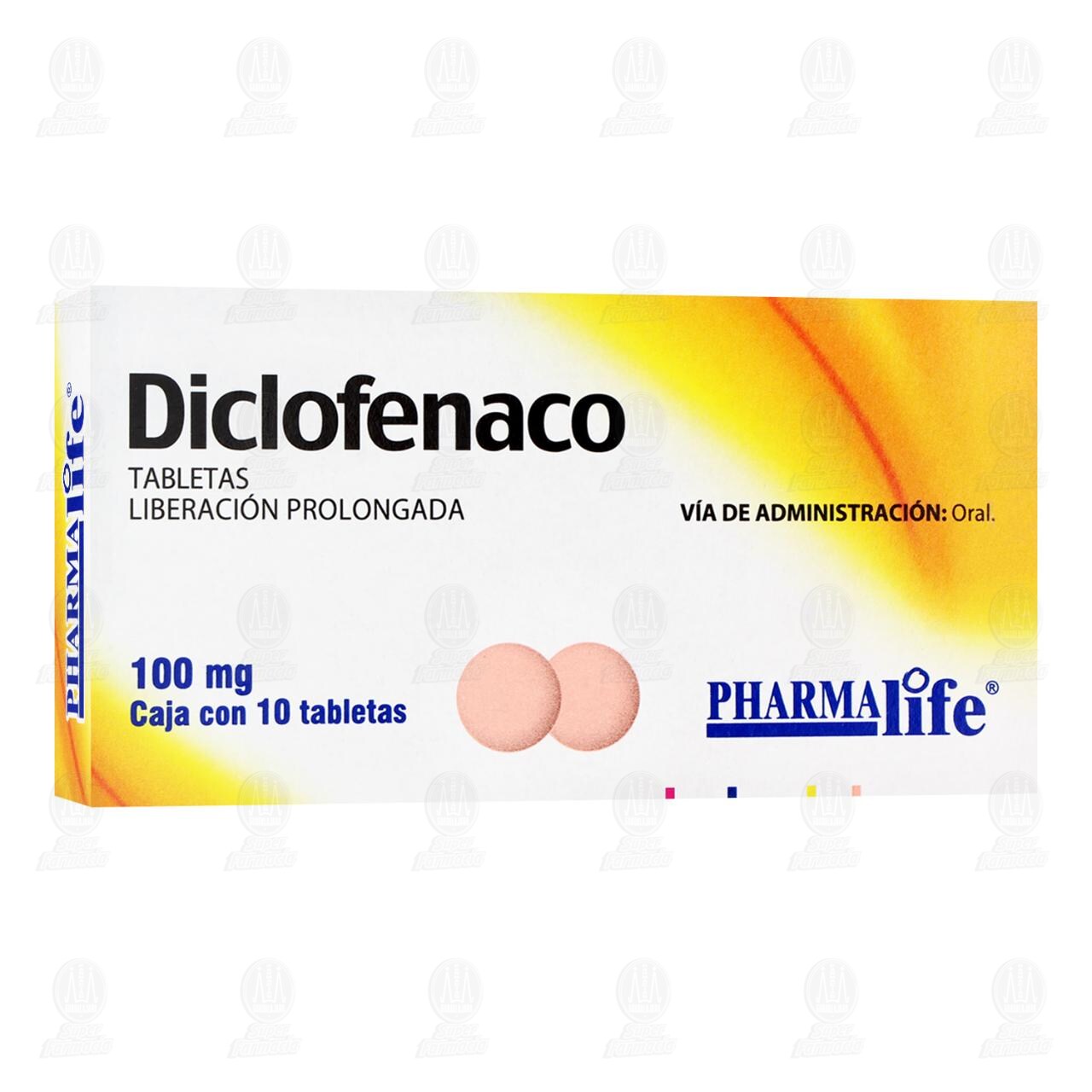 Diclofenaco 100 mg, 10 Tabletas Pharmalife. image number 0