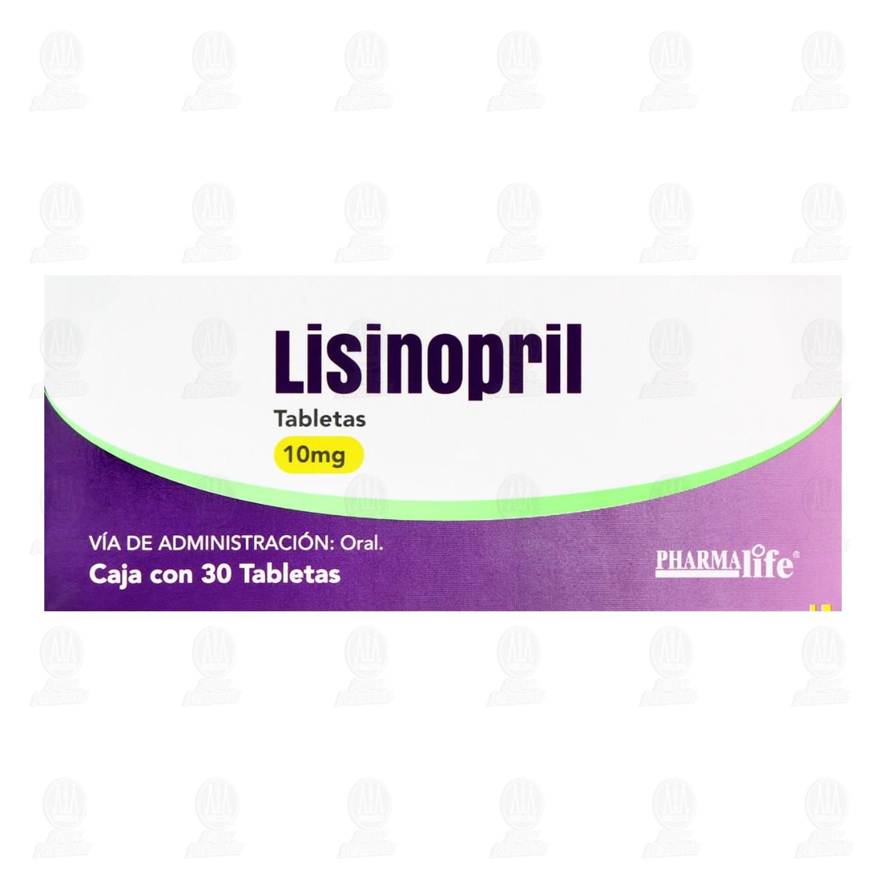Lisinopril 10 mg, 30 Tabletas Pharmalife. image number 1