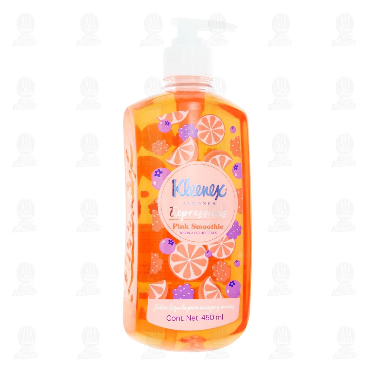 Imagen para Jabón Líquido Kleenex para Cuerpo y Manos Expressions Pink Smoothie Toronja y Frutos rojos, 450 ml.