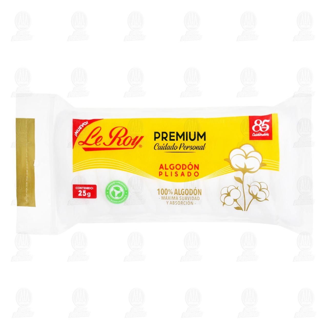 Algodón Plisado Le Roy Premium Cuidado Personal, 25 gr.