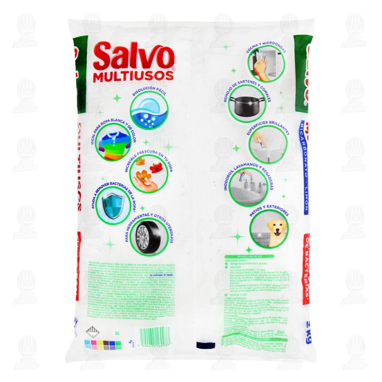 Detergente en Polvo Salvo Multiusos Triple Poder, 2 kg. image number 1
