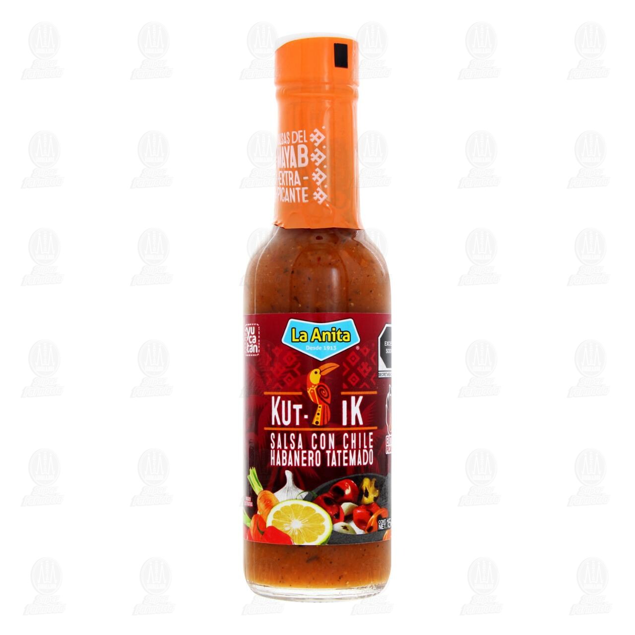 Salsa Picante La Anita Kut-iK con Chile Habanero Tatemado, 150 ml. image number 1