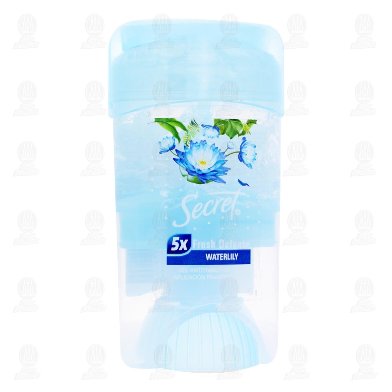 Imagen para Gel Antitranspirante Secret Fresh Defense Water Lily, 45 gr.