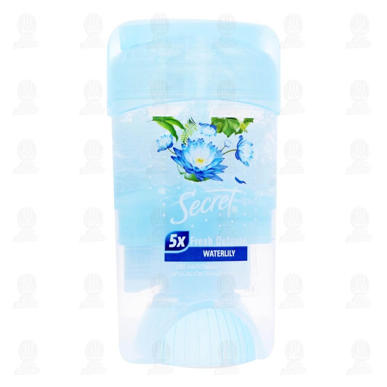 Gel Antitranspirante Secret Fresh Defense Water Lily, 45 gr.