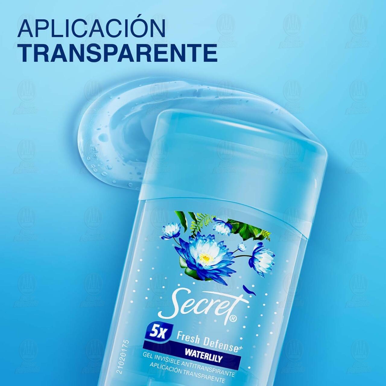 Gel Antitranspirante Secret Fresh Defense Water Lily, 45 gr. image number 3