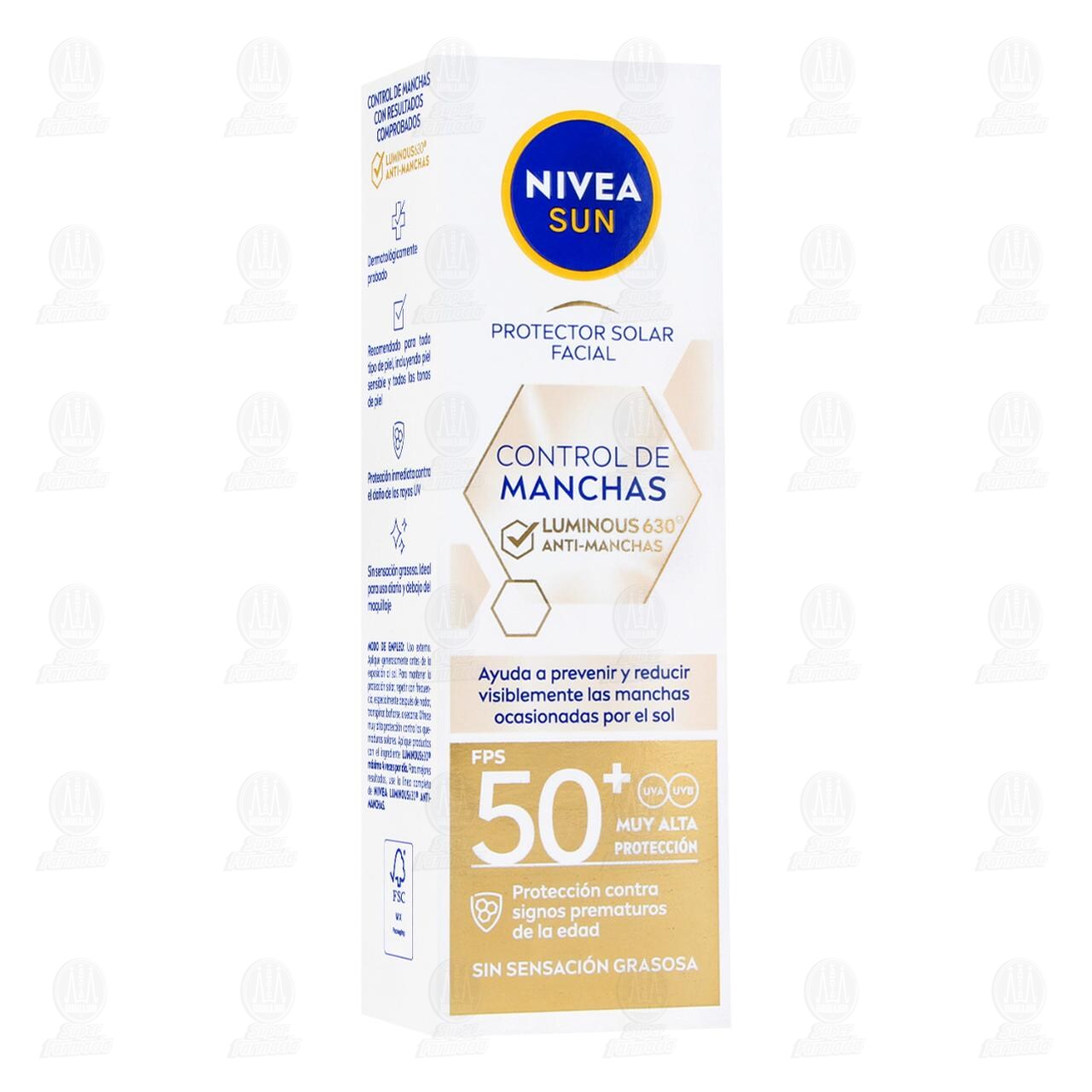Protector Solar Facial Nivea Sun FPS50+ Control Manchas Luminous 630, 40 ml. image number 0