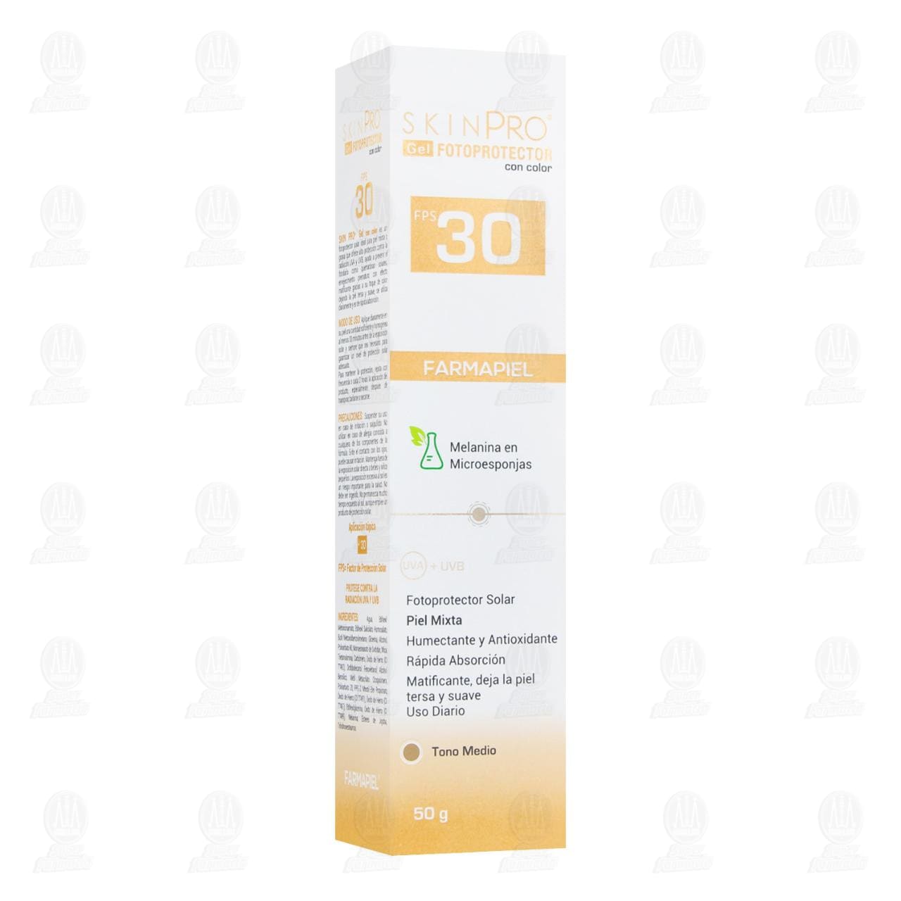 Imagen para Gel Fotoprotector Skin Pro Farmapiel FPS30 con Color Tono Medio para Piel Mixta, 50 gr.