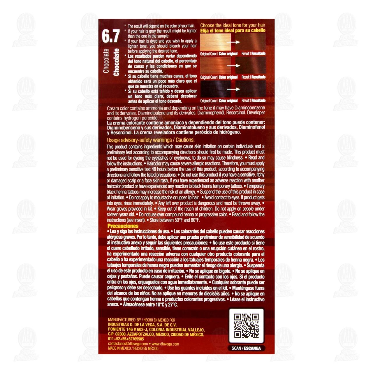 Tinte D de la Vega Color Chocolate 6.7, 1 pz. image number 2