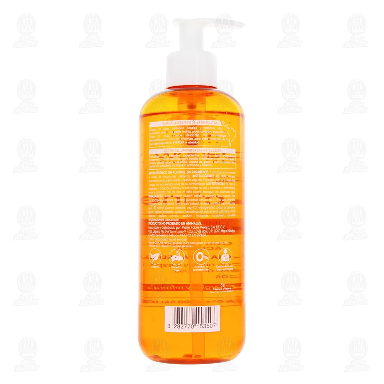 Gel Limpiador Actine Dermatológico Piel con Tendencia Acneica, 400 gr ...