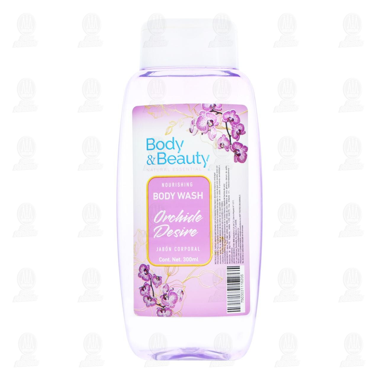 Jab&oacute;n Corporal Body & Beauty Natural Essential Nourishing Body Wash Orchide Desire, 300 ml. image number 1